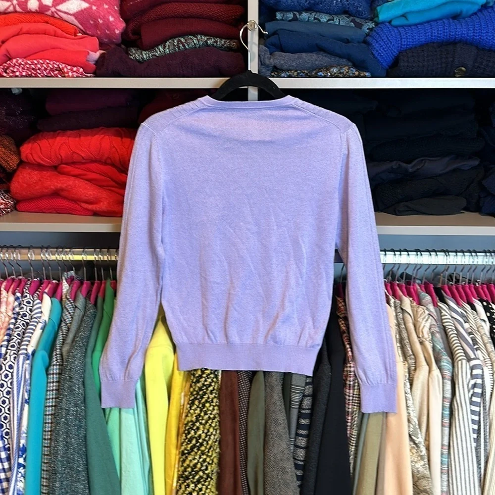 Zanella lavender long sleeve v neck sweater size XS​